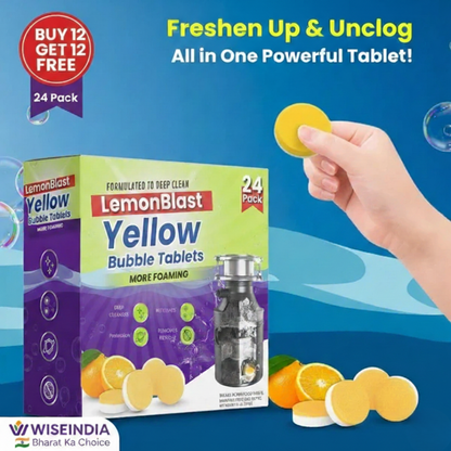 LemonBlast Yellow Bubble Tablets (Pack of 24 Tablets)